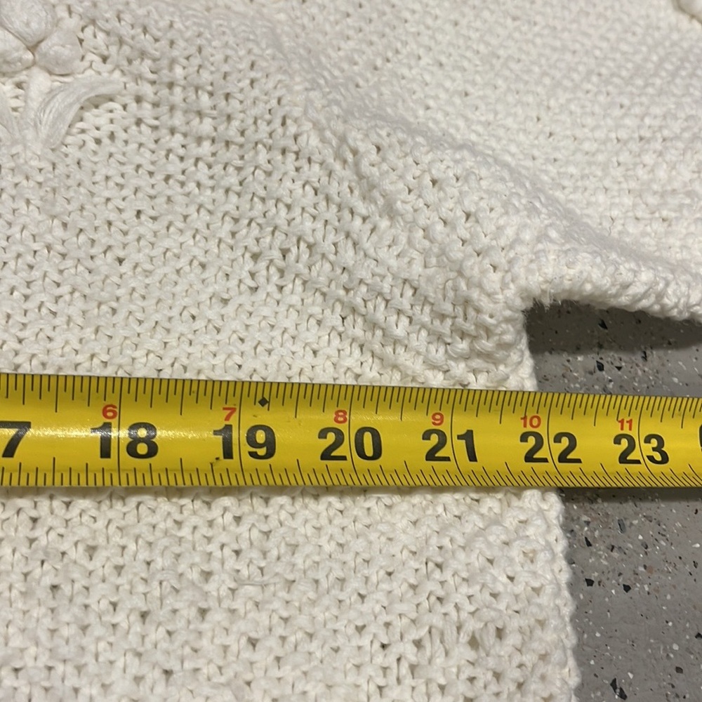 VINTAGE MARISA CHRISTINA HAND KNITTED OVERSIZED CARDIGAN IVORY WHITE SIZE MP - Picture 11 of 14